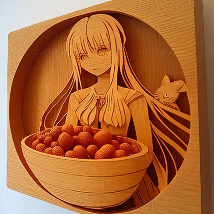 3D мадэль Корзина с фруктами Нацуки Такая (STL)